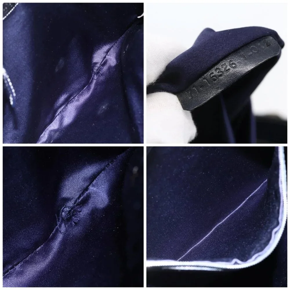 FENDI Zucchino Canvas Tote Bag Navy Auth SW1721 - Picture 15 of 16